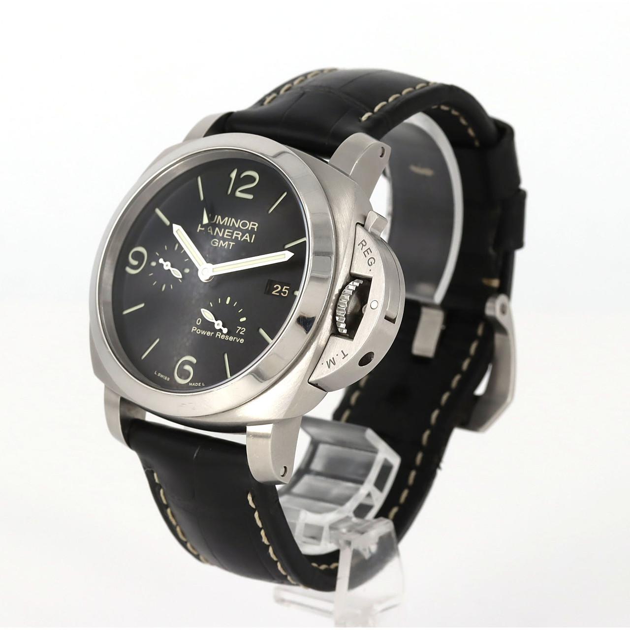 【無需保養】PANERAI Luminor 1950 3日動力儲存 GMT PAM00321 精鋼自動自動上弦