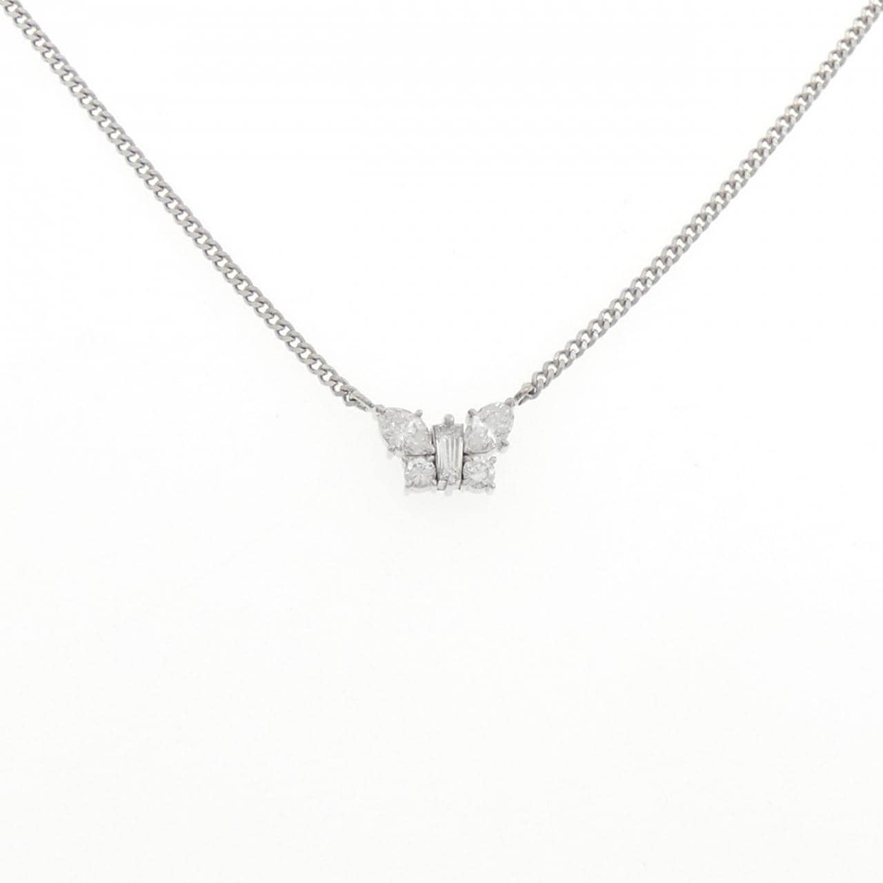 PT850 バタフライ ダイヤモンド ネックレス 0.46CT