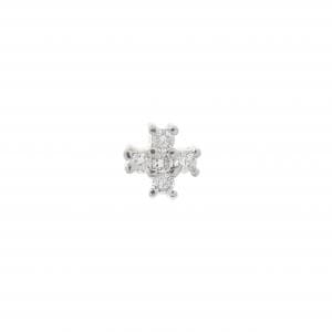 PT900 ダイヤモンド ピアス 0.05CT 片耳