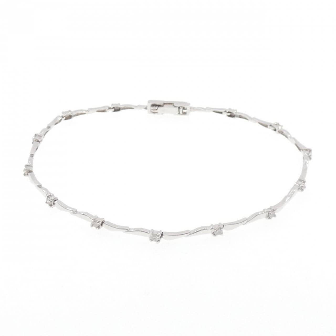 K18WG ダイヤモンド ブレスレット 0.20CT