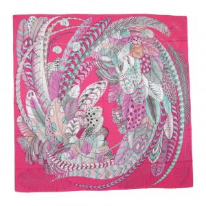 エルメス HERMES PLUMES EN FETE H243433S カレジェアン140 ショール