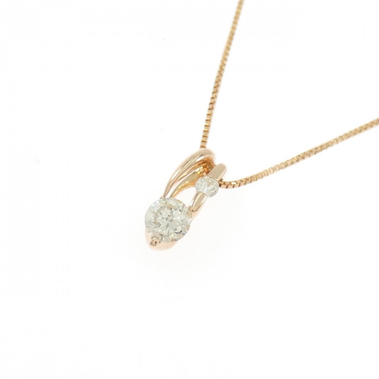 K18PG ダイヤモンド ネックレス 0.18CT