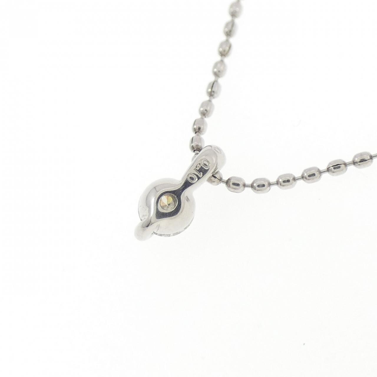 PT900/PT850 ソリティア ダイヤモンド ネックレス 0.10CT