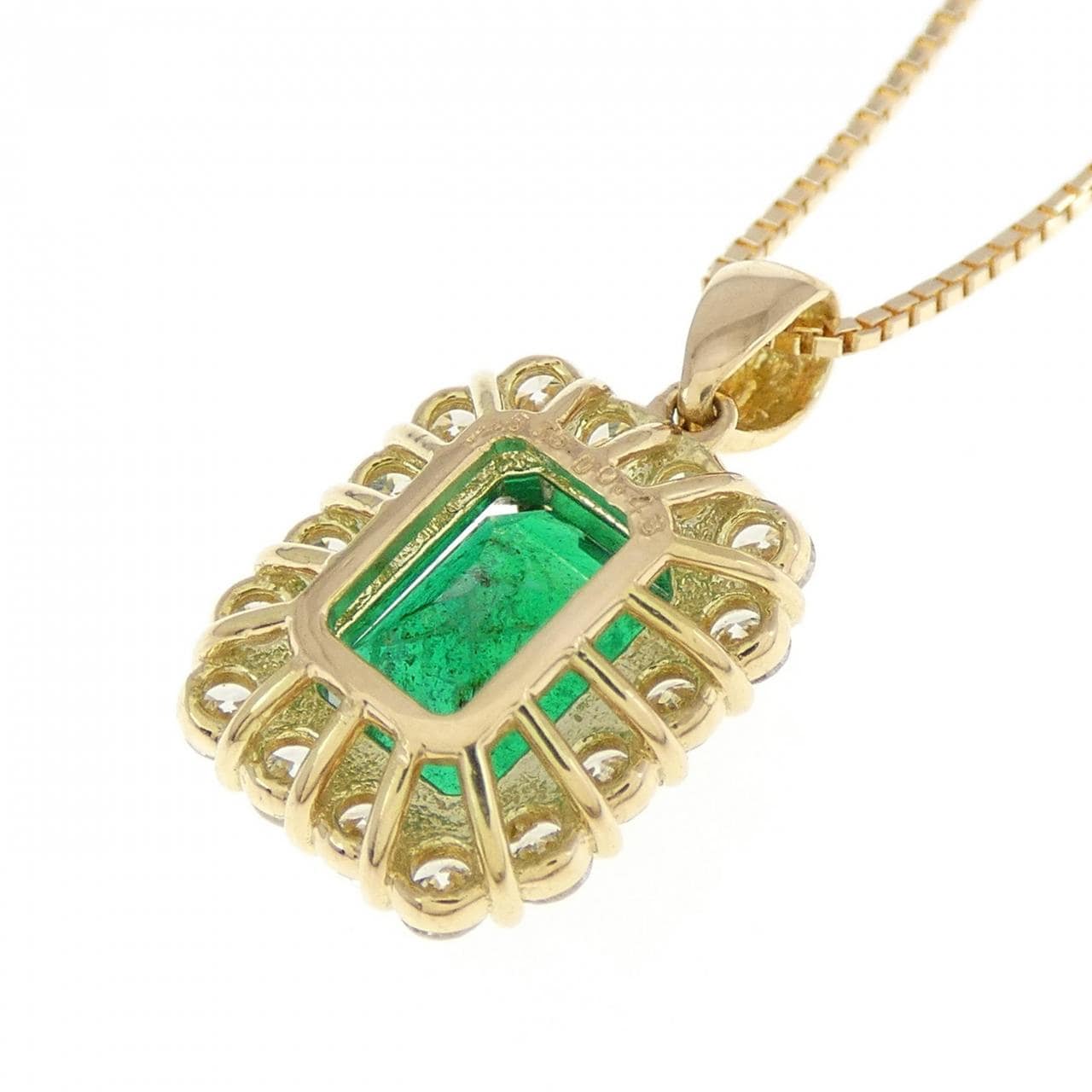 [Remake] K18YG emerald necklace 1.575CT Made in Zambia
