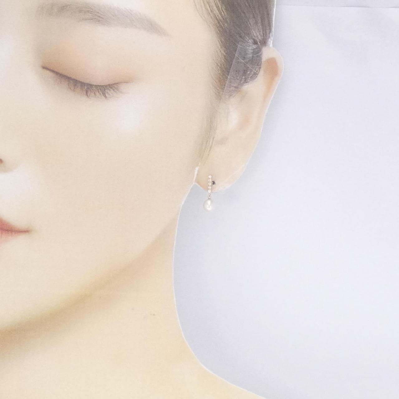 [新品] K10YG 淡水珍珠耳環 5.4mm