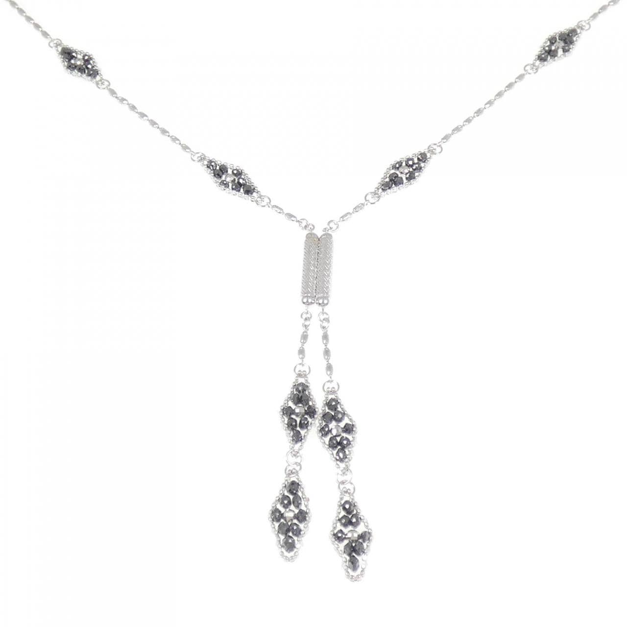 K18WG ダイヤモンド ネックレス 8.00CT