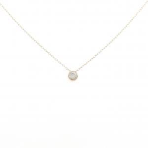 K18PG ソリティア ダイヤモンド ネックレス 0.08CT