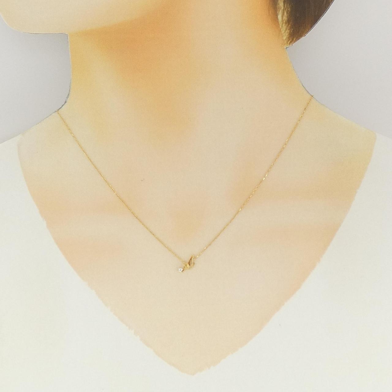 K18YG ダイヤモンド ネックレス 0.02CT