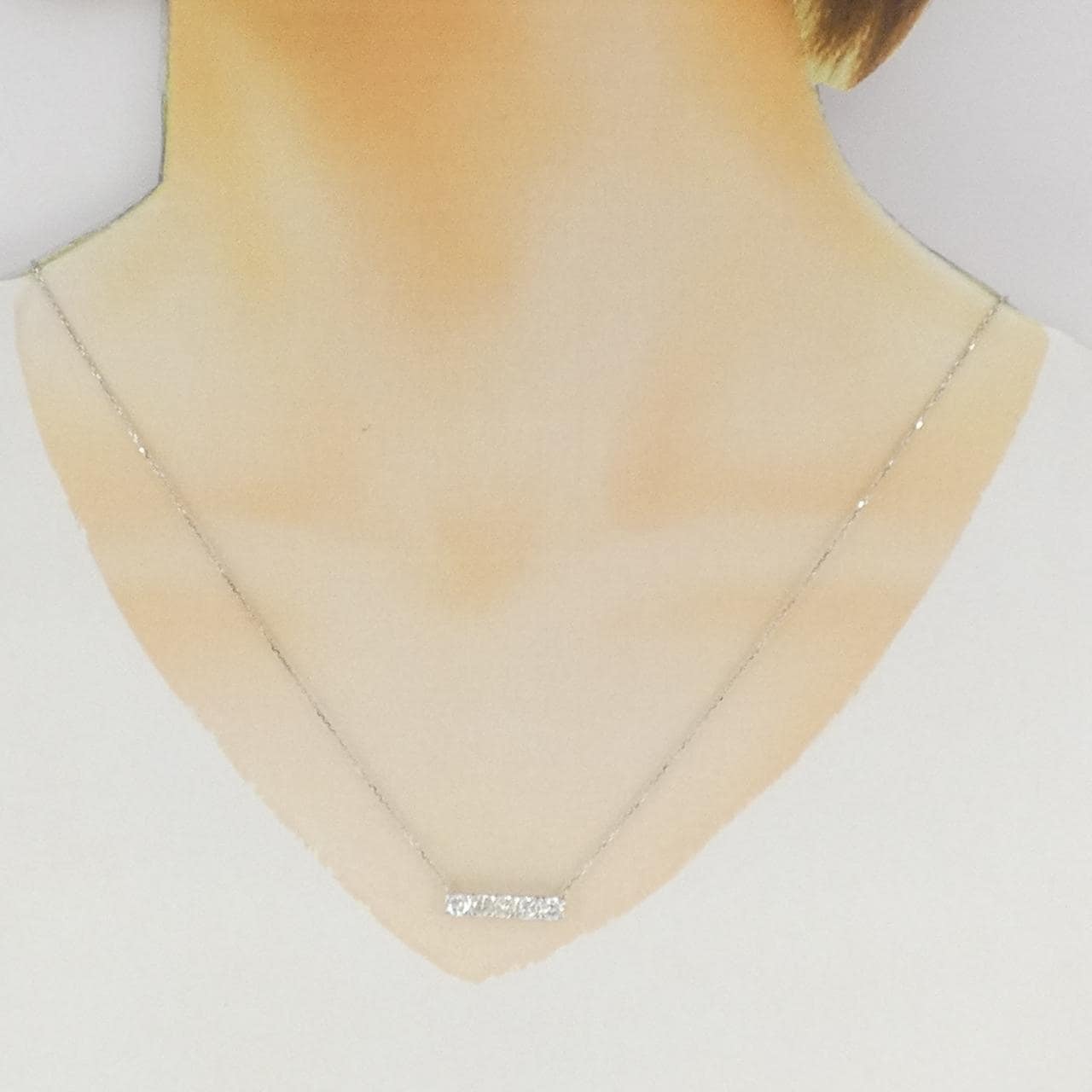 PT900/K18WG ダイヤモンド ネックレス 0.80CT