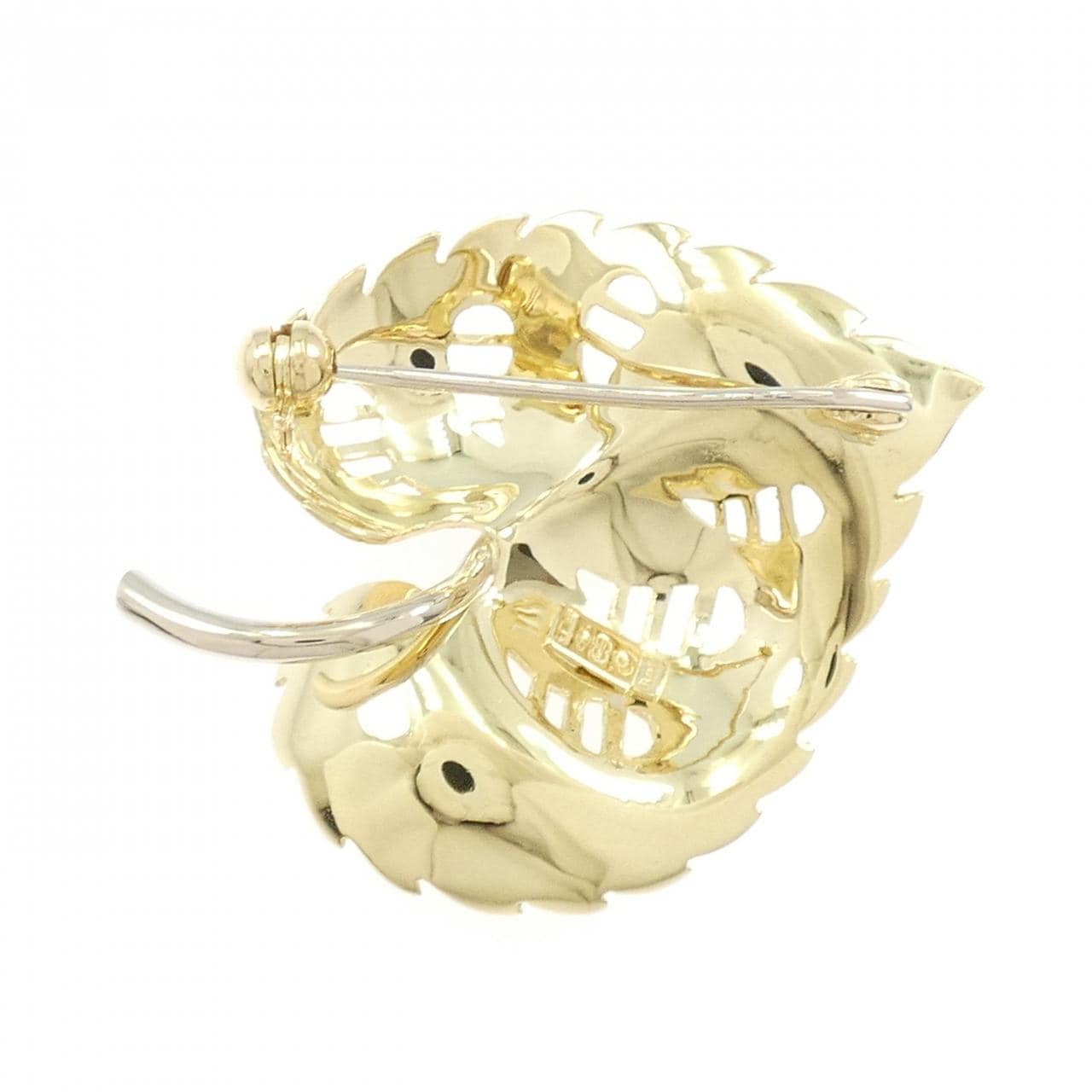 ウノアエレ リーフ 750YG ブローチ