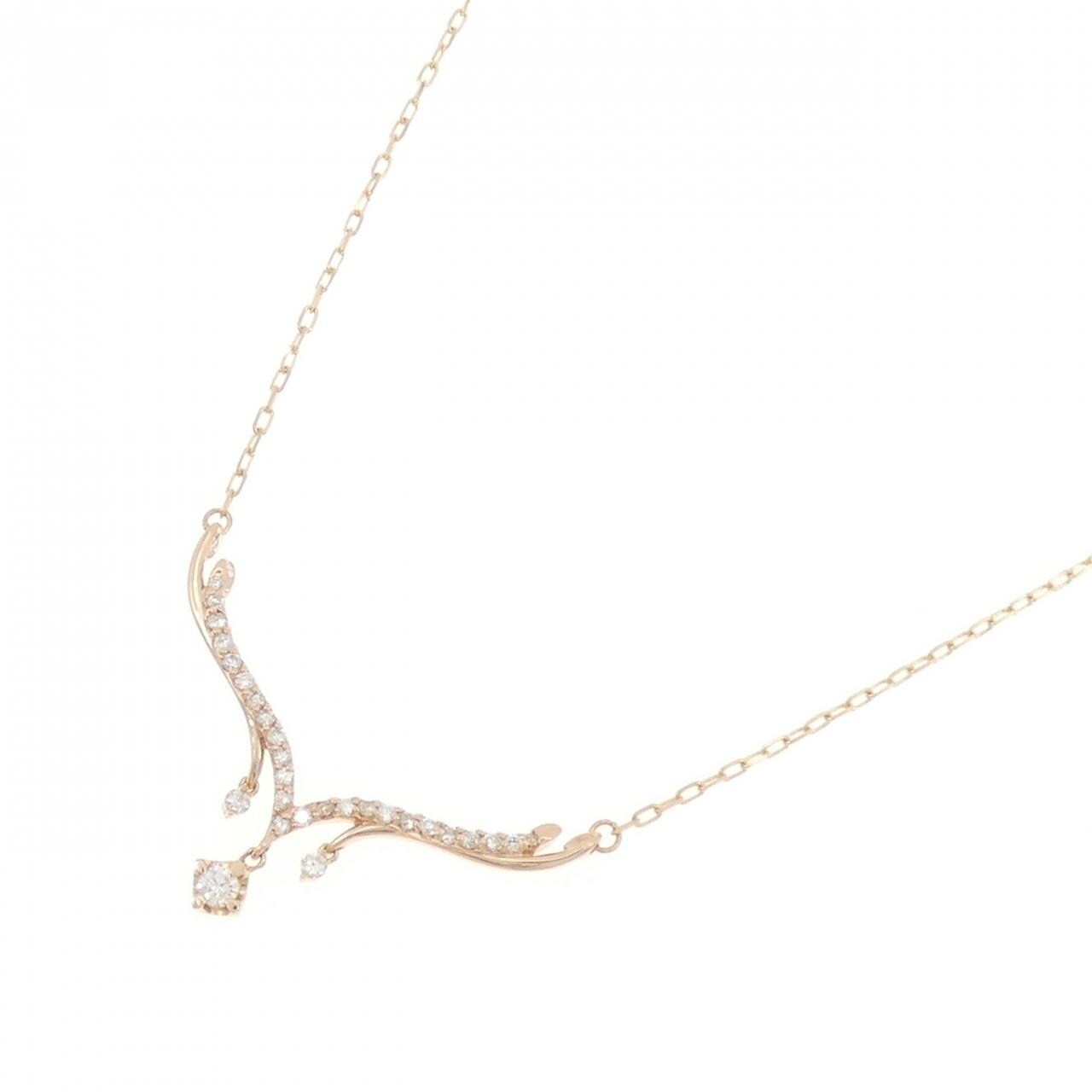 K18PG ダイヤモンド ネックレス 0.35CT