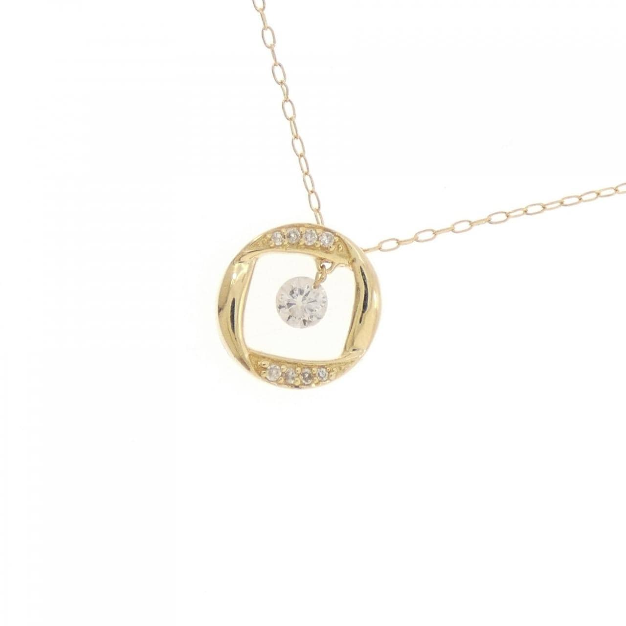 K18YG ダイヤモンド ネックレス 0.15CT