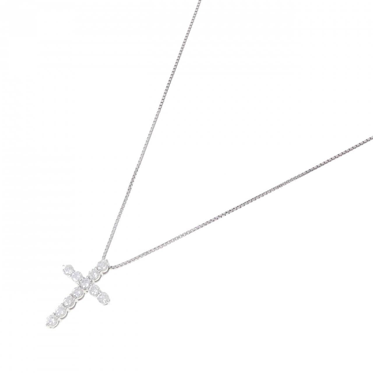PT900/PT850 クロス ダイヤモンド ネックレス 1.00CT