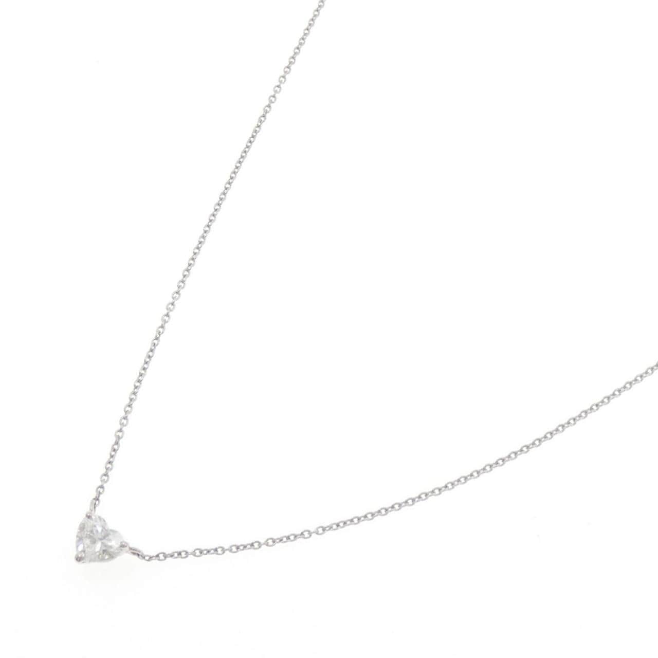 【リメイク】PT900/PT850 ダイヤモンド ネックレス 0.351CT F SI1 ハートシェイプ