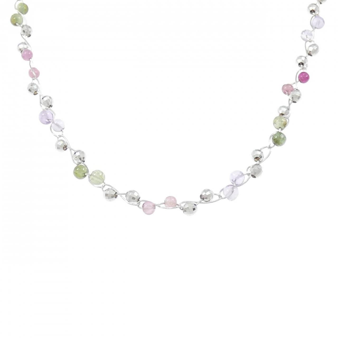 K18WG トルマリン ネックレス