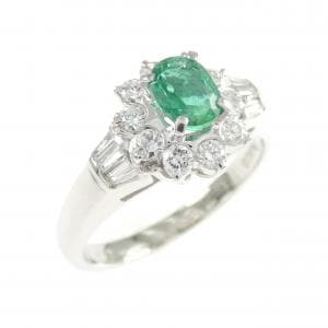 PT900 エメラルド リング 0.41CT