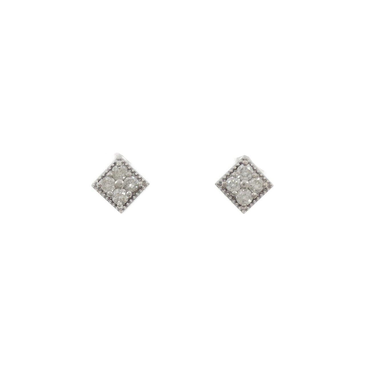 K10WG ダイヤモンド ピアス 0.20CT