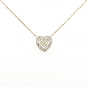 18KYG/18KWG/K18YG ハート ダイヤモンド ネックレス 1.07CT
