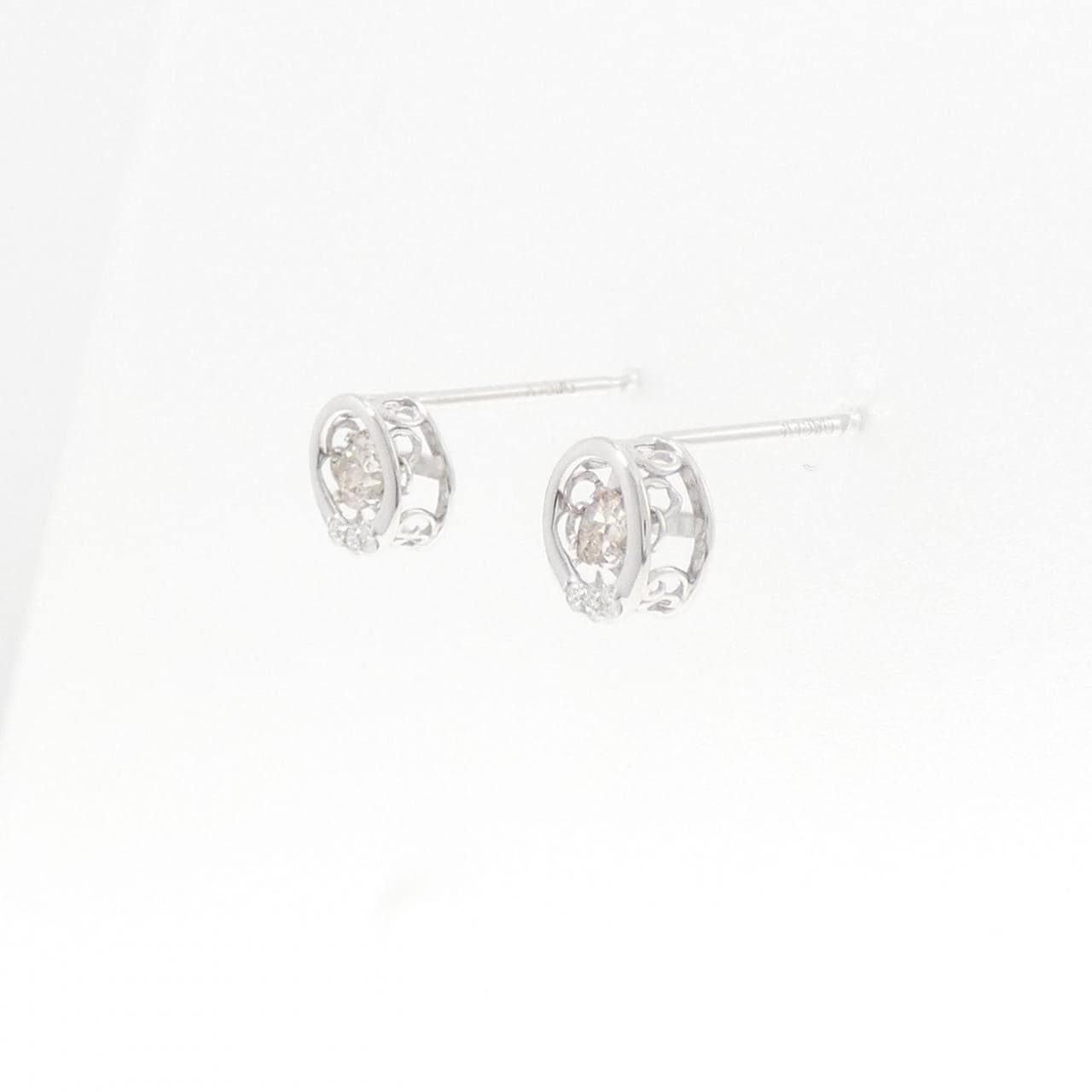 K18WG ダイヤモンド ピアス 0.20CT