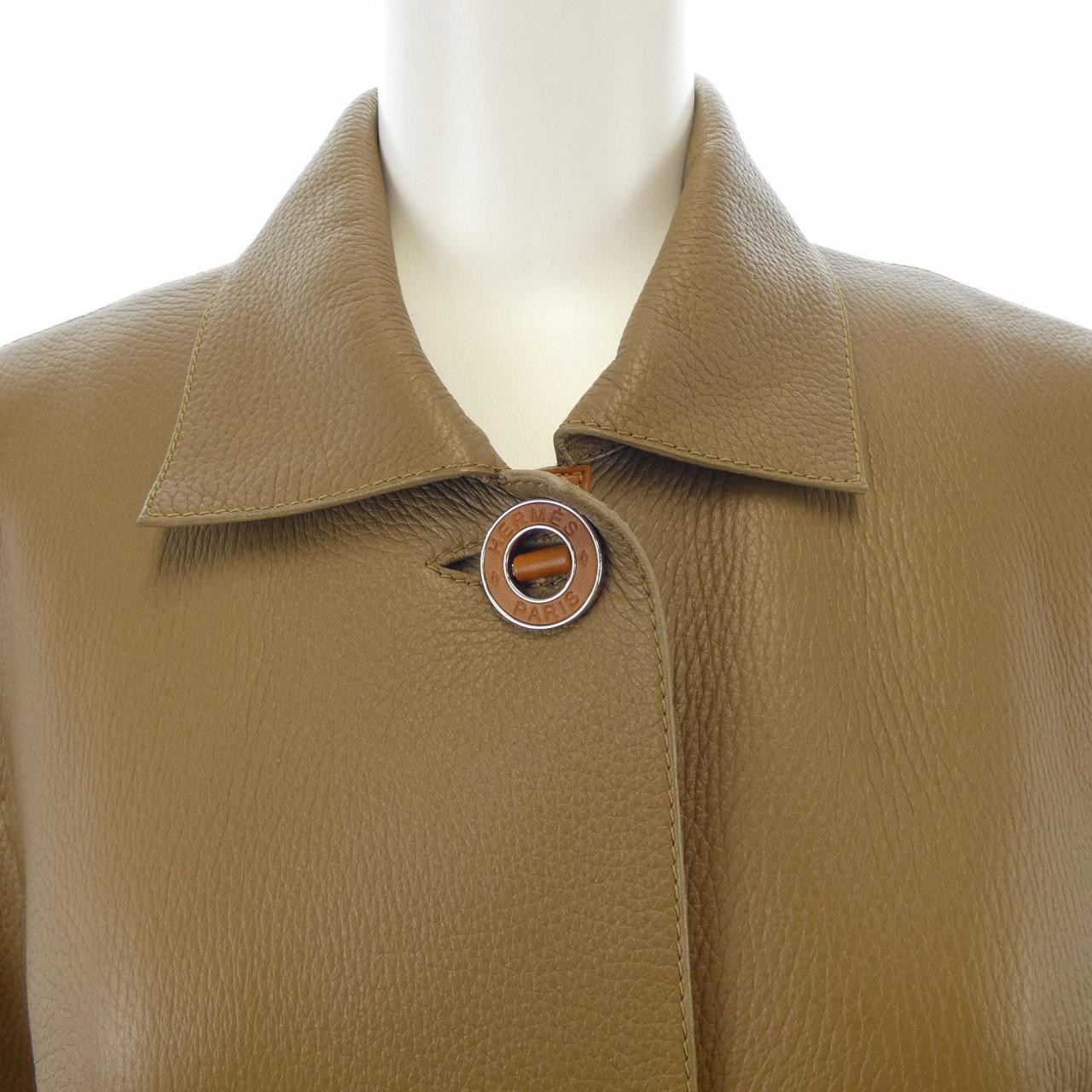エルメス HERMES レザーコート