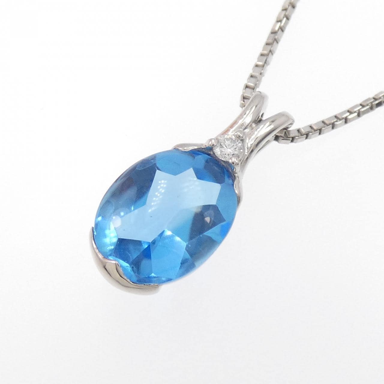 PT 藍色托帕石項鍊 3.42CT