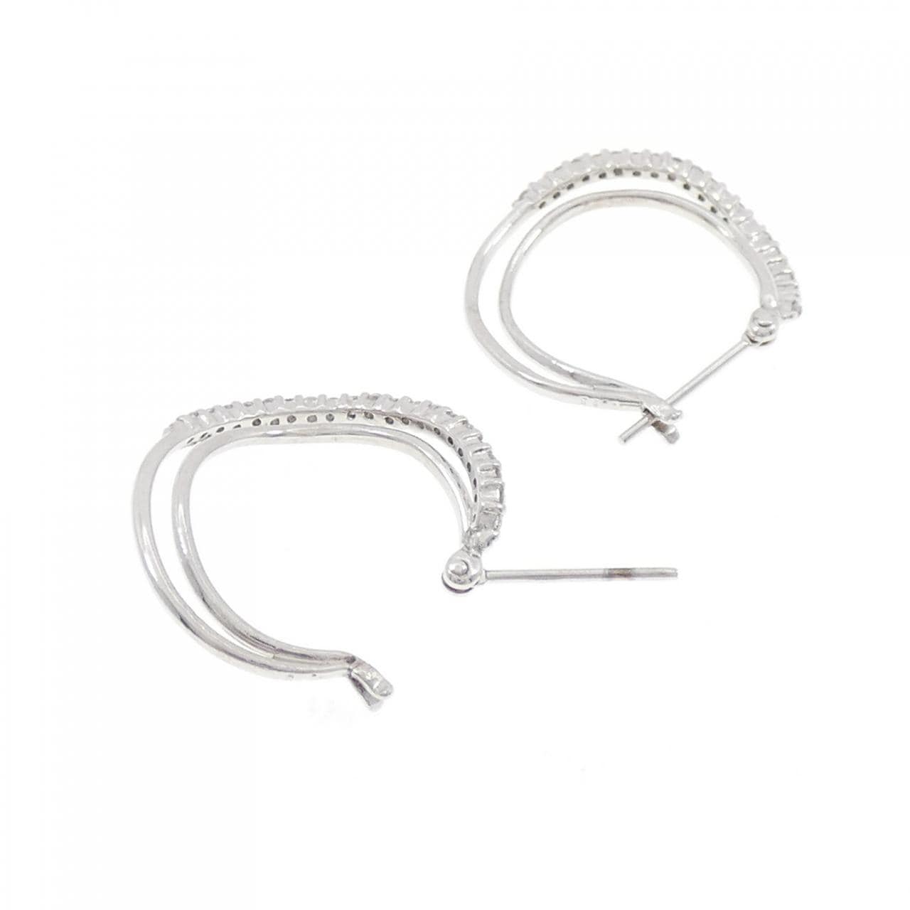 K18WG ダイヤモンド ピアス