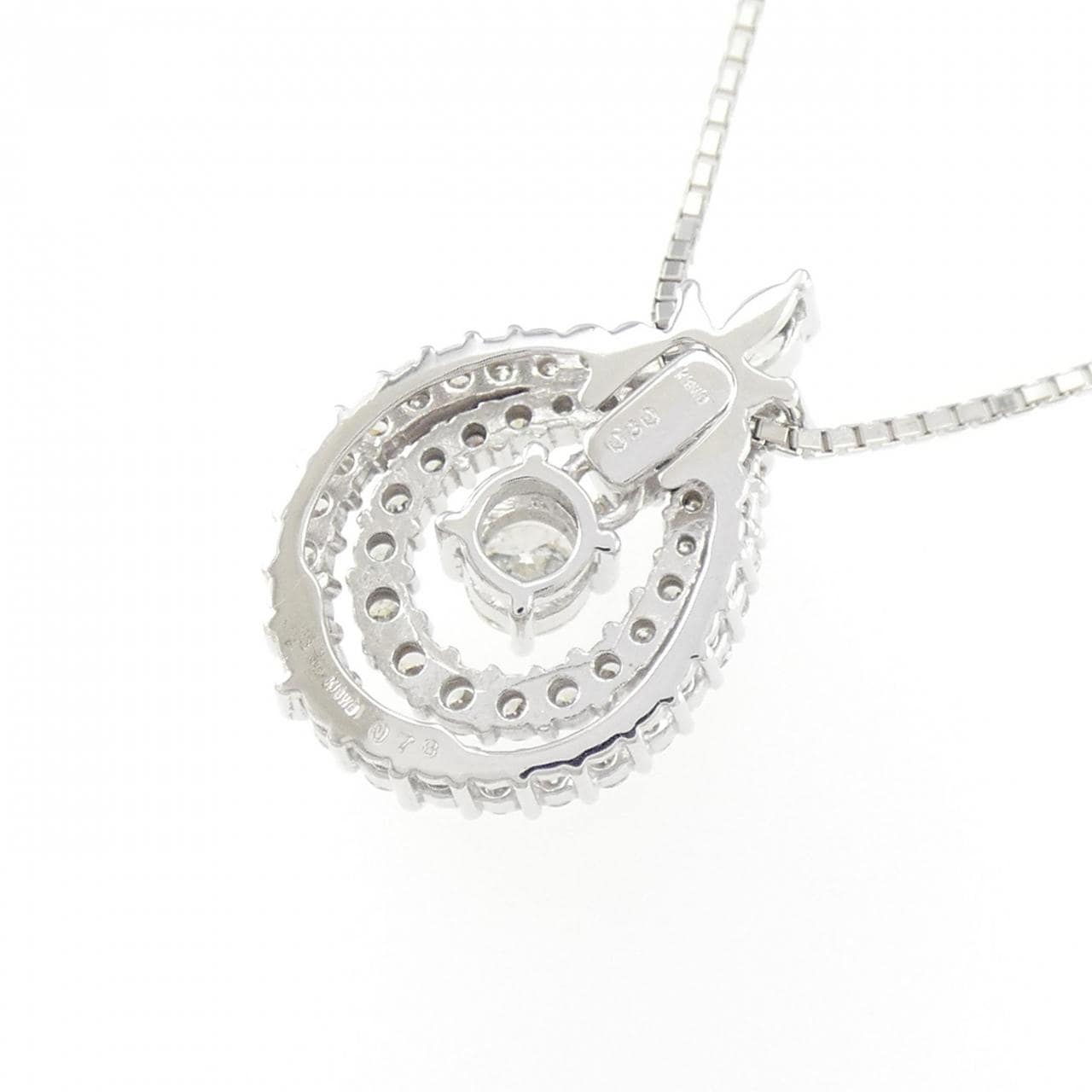 K18WG 2WAY钻石项链 0.30CT