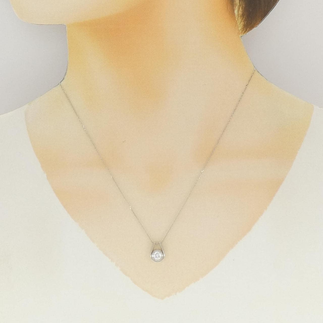 PT900/PT850 ダイヤモンド ネックレス 0.32CT