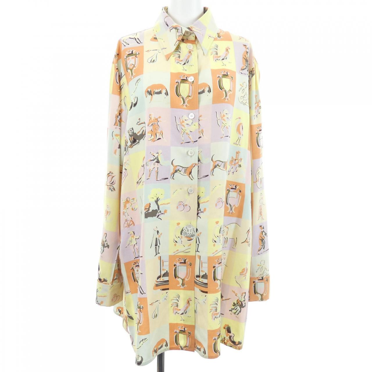 【ヴィンテージ】エルメス HERMES ツイルレーヌ シャツ