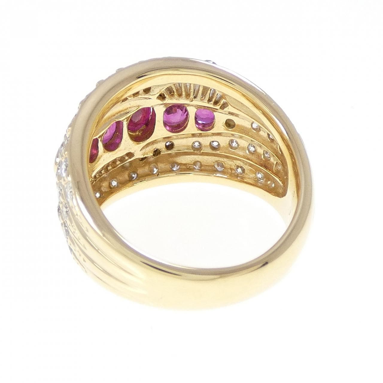 K18YG ルビー リング 1.37CT