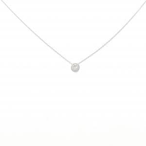 K18WG ソリティア ダイヤモンド ネックレス 0.18CT
