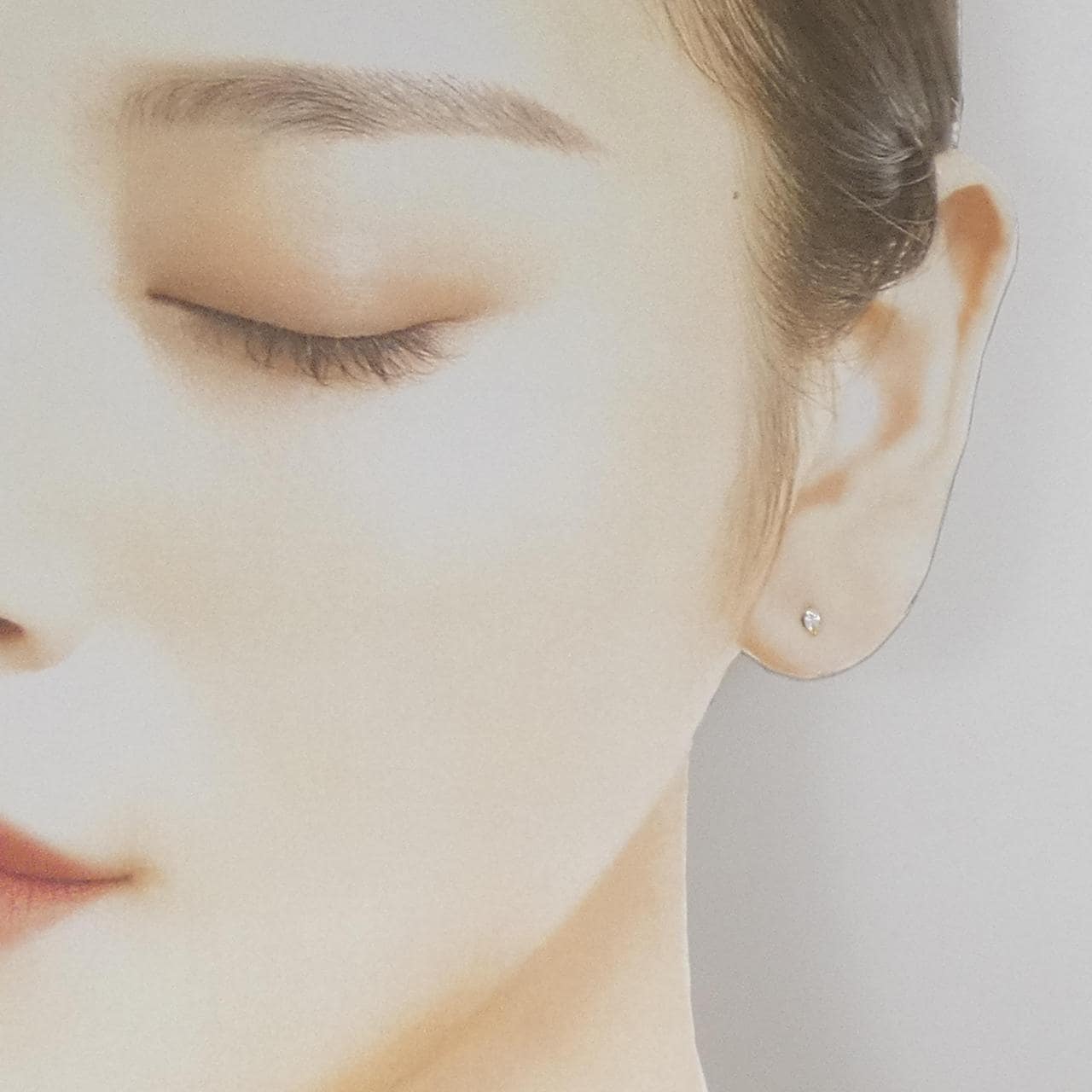 K18YG ダイヤモンド ピアス 0.08CT