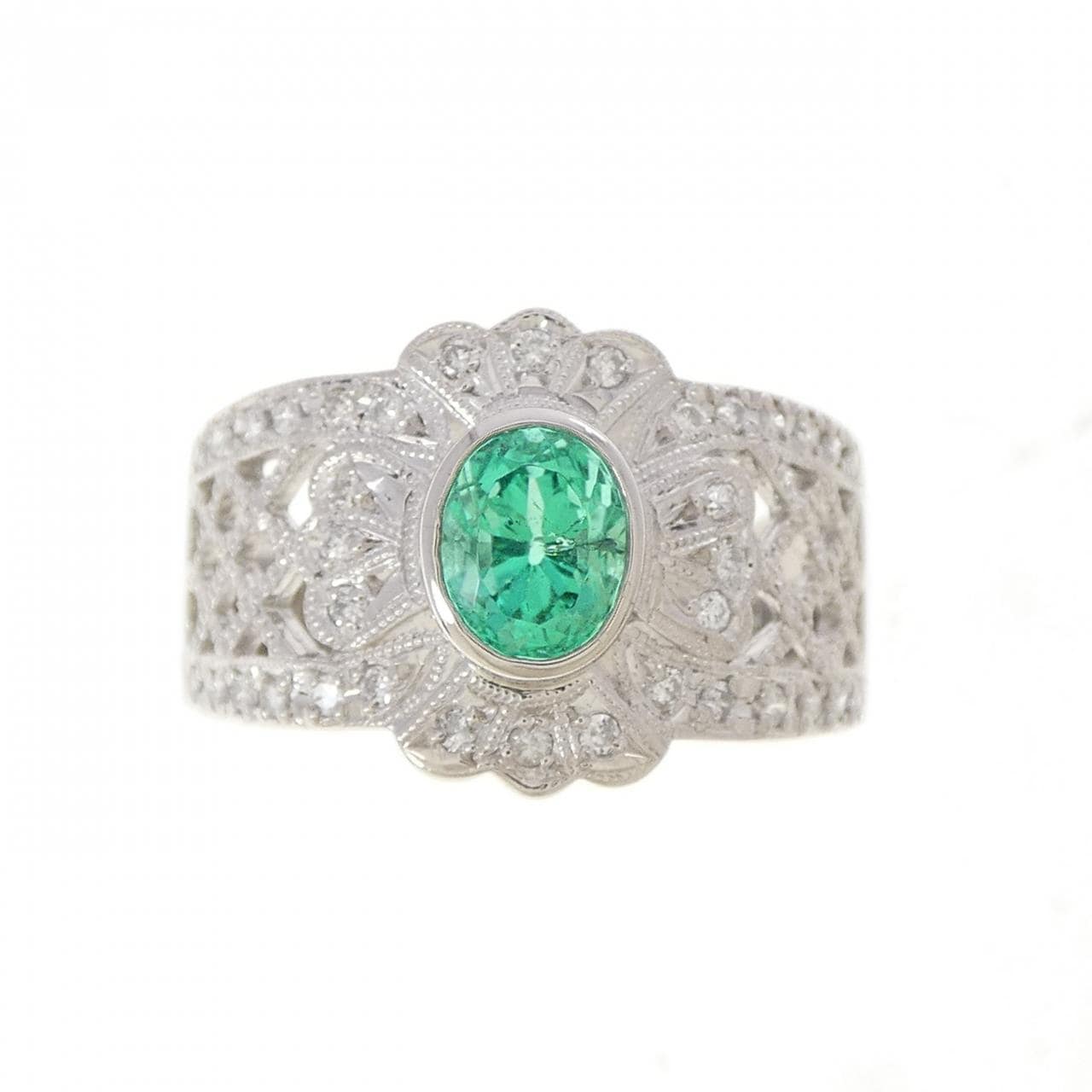 PT900 エメラルド リング 0.64CT