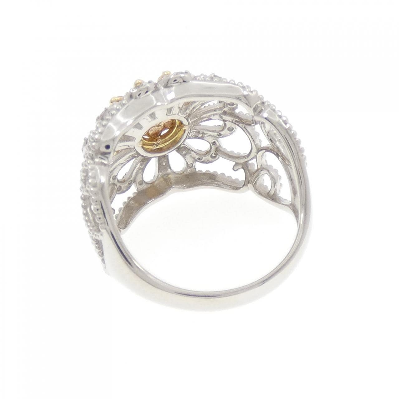 K18YG/PT900/K18PG花朵鑽石戒指0.70CT