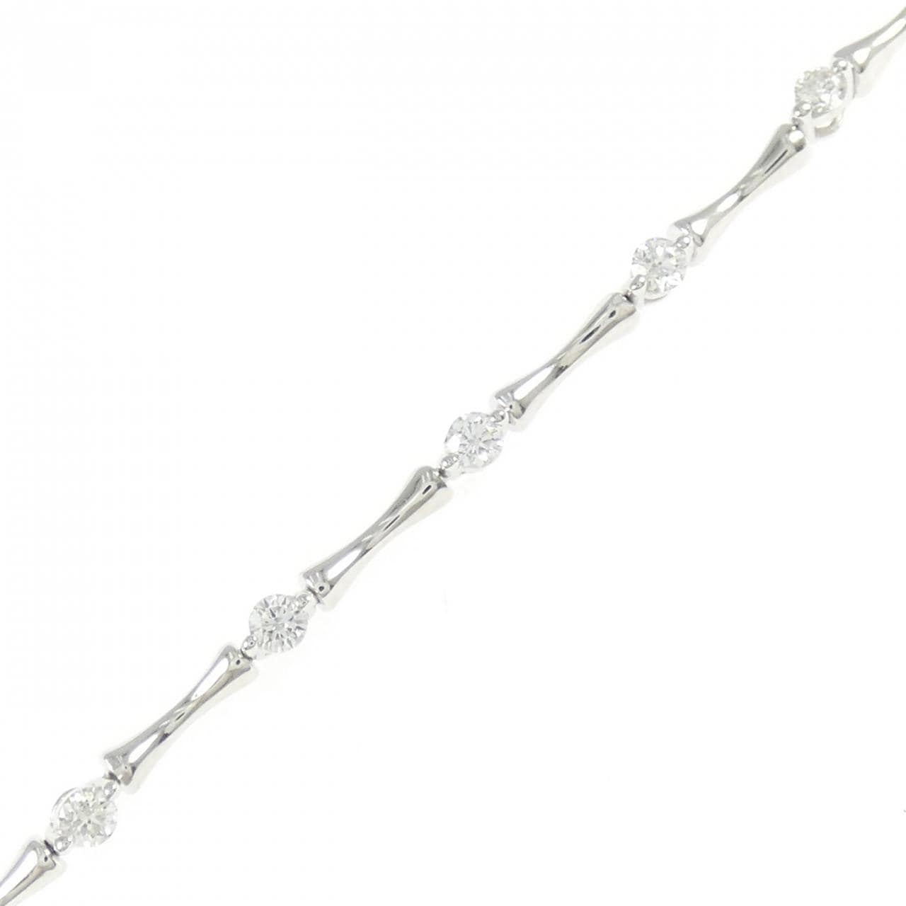 K18WG ダイヤモンド ブレスレット 0.65CT