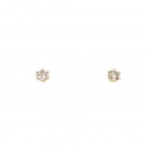 K18YG ソリティア ダイヤモンド ピアス 0.10CT