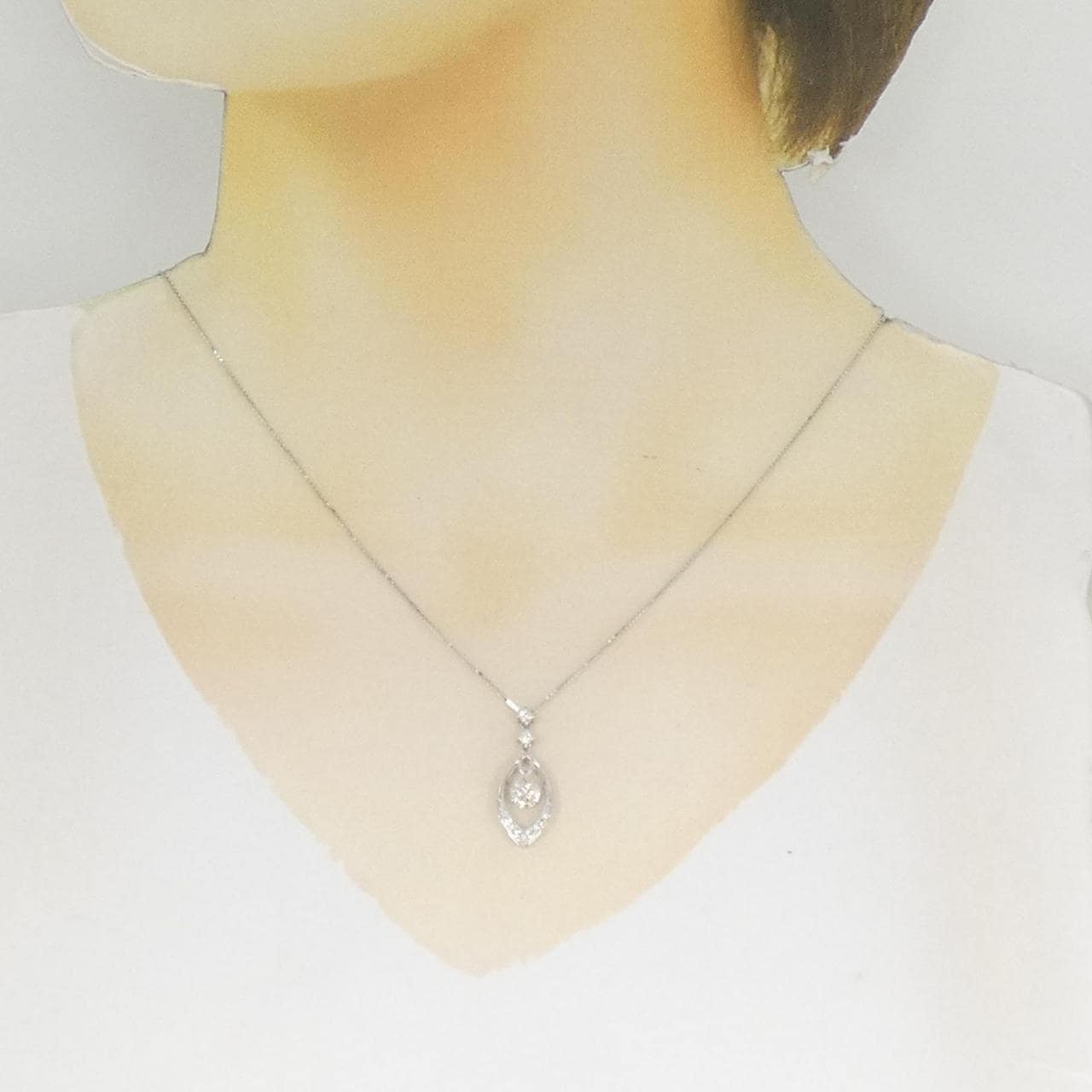 K18WG ダイヤモンド ネックレス 0.52CT