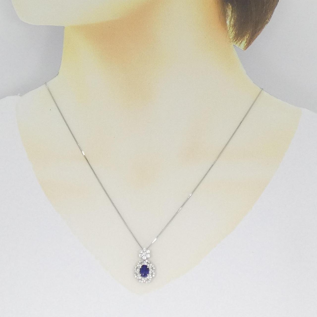 PT サファイヤ ネックレス 1.06CT