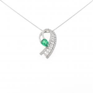 PT900/PT850 エメラルド ネックレス 0.53CT