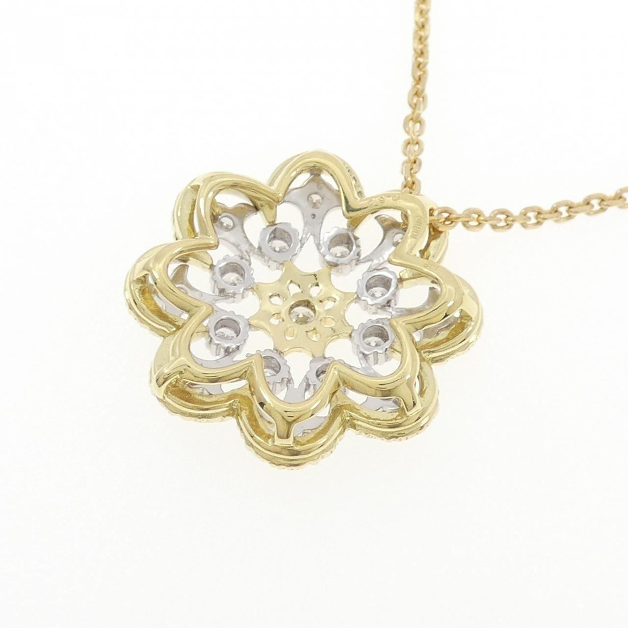 K18YG/K18WG ダイヤモンド ネックレス 0.50CT