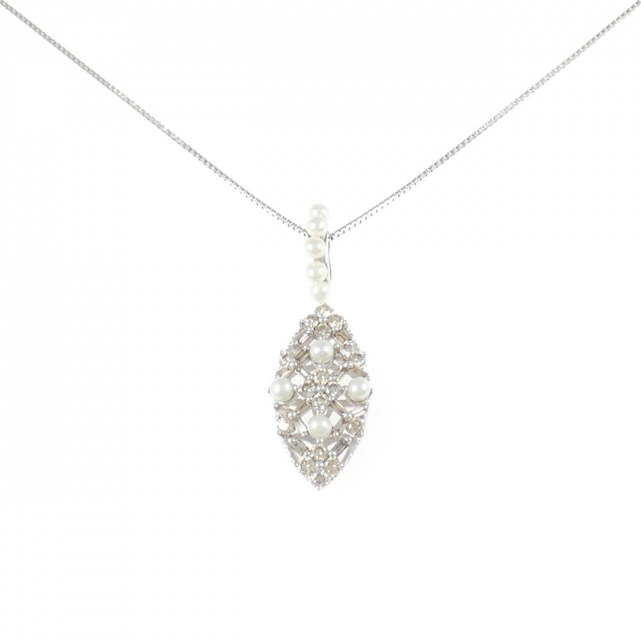 K18WG 淡水パール ネックレス