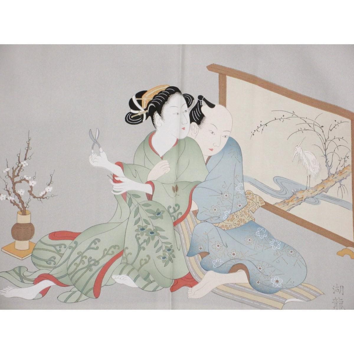 【未使用品】男物　紬織　きもの・羽織　２点セット