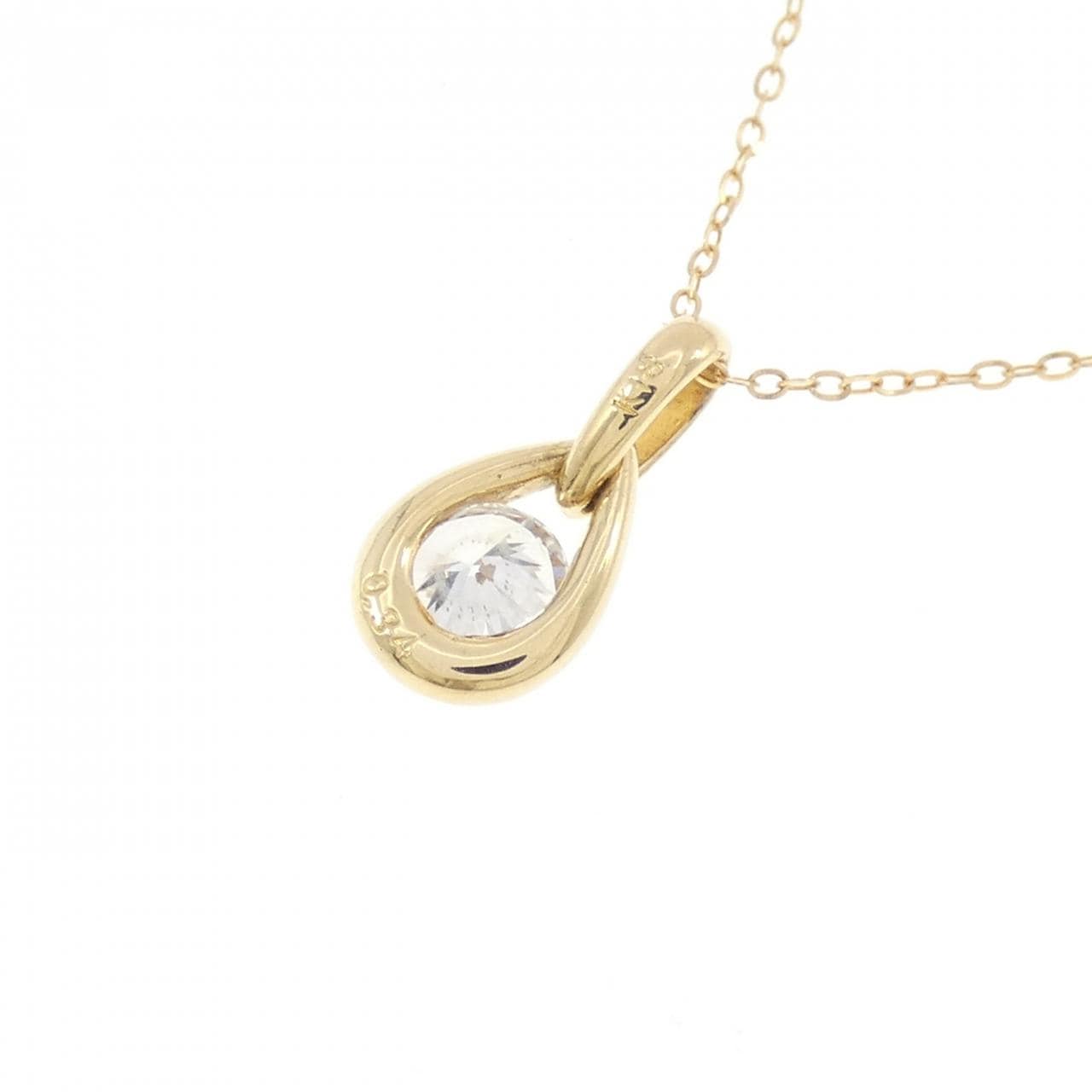 K18YG ダイヤモンド ネックレス 0.34CT