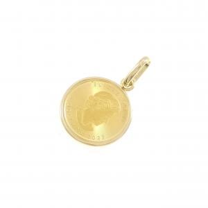 K18YG（枠）コイン ペンダント