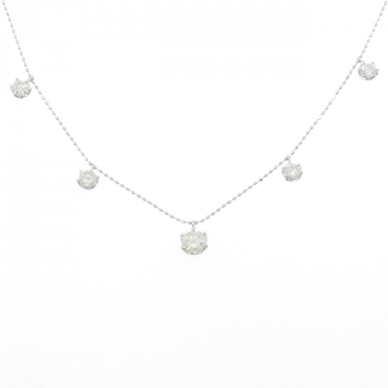 K18WG ダイヤモンド ネックレス 1.47CT