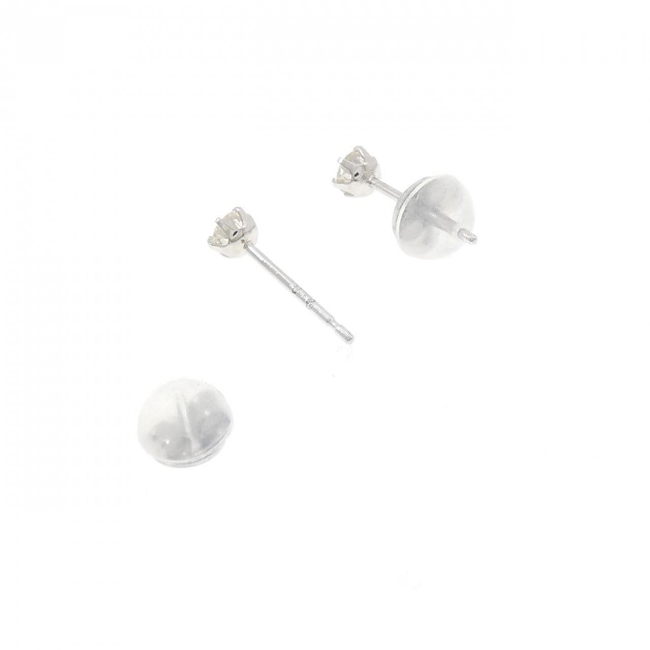 PT900 ソリティア ダイヤモンド ピアス 0.20CT