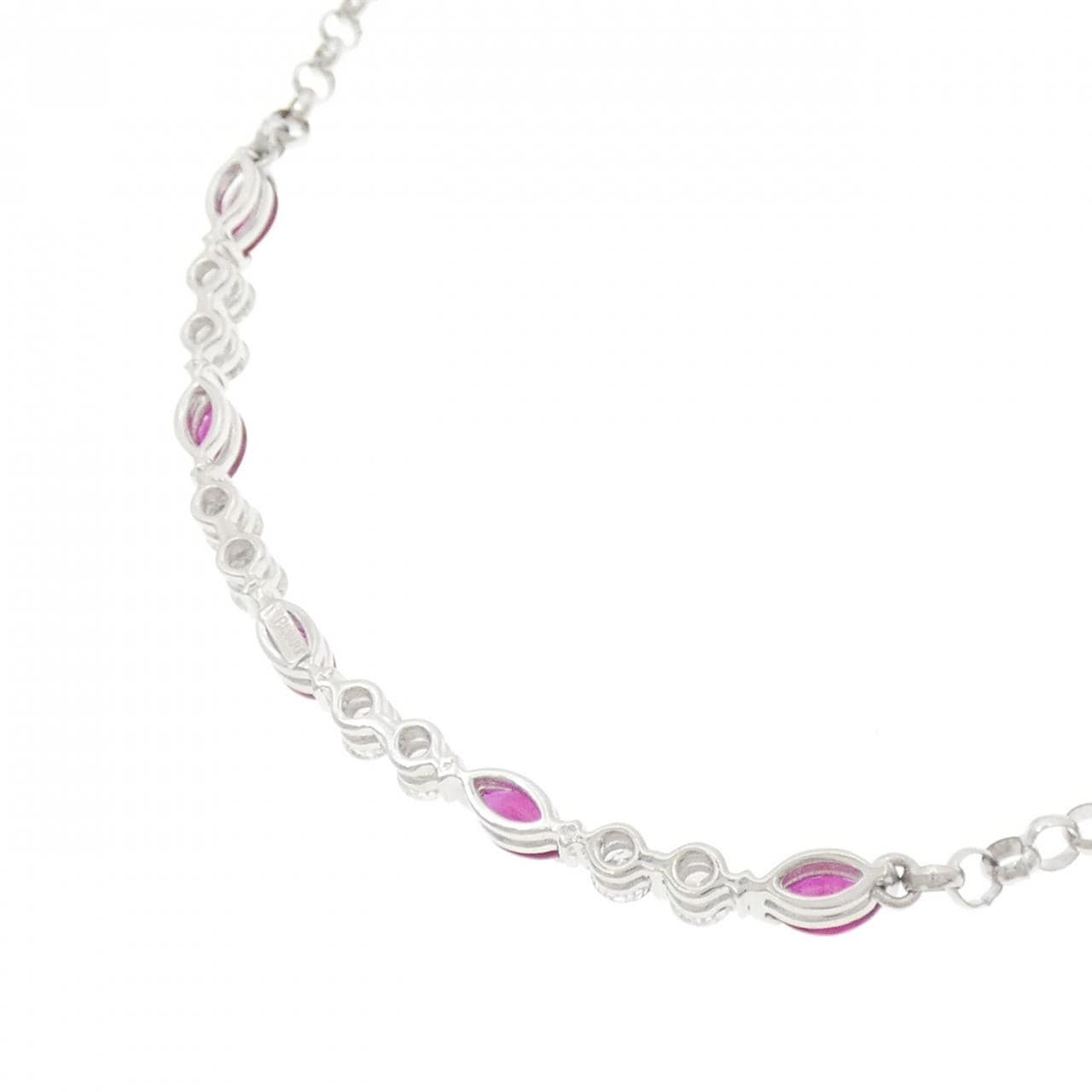 PT900/PT850 ルビー ネックレス 1.18CT