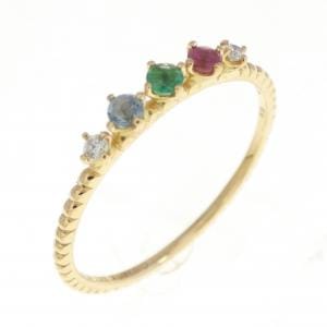 K18YG color stone ring