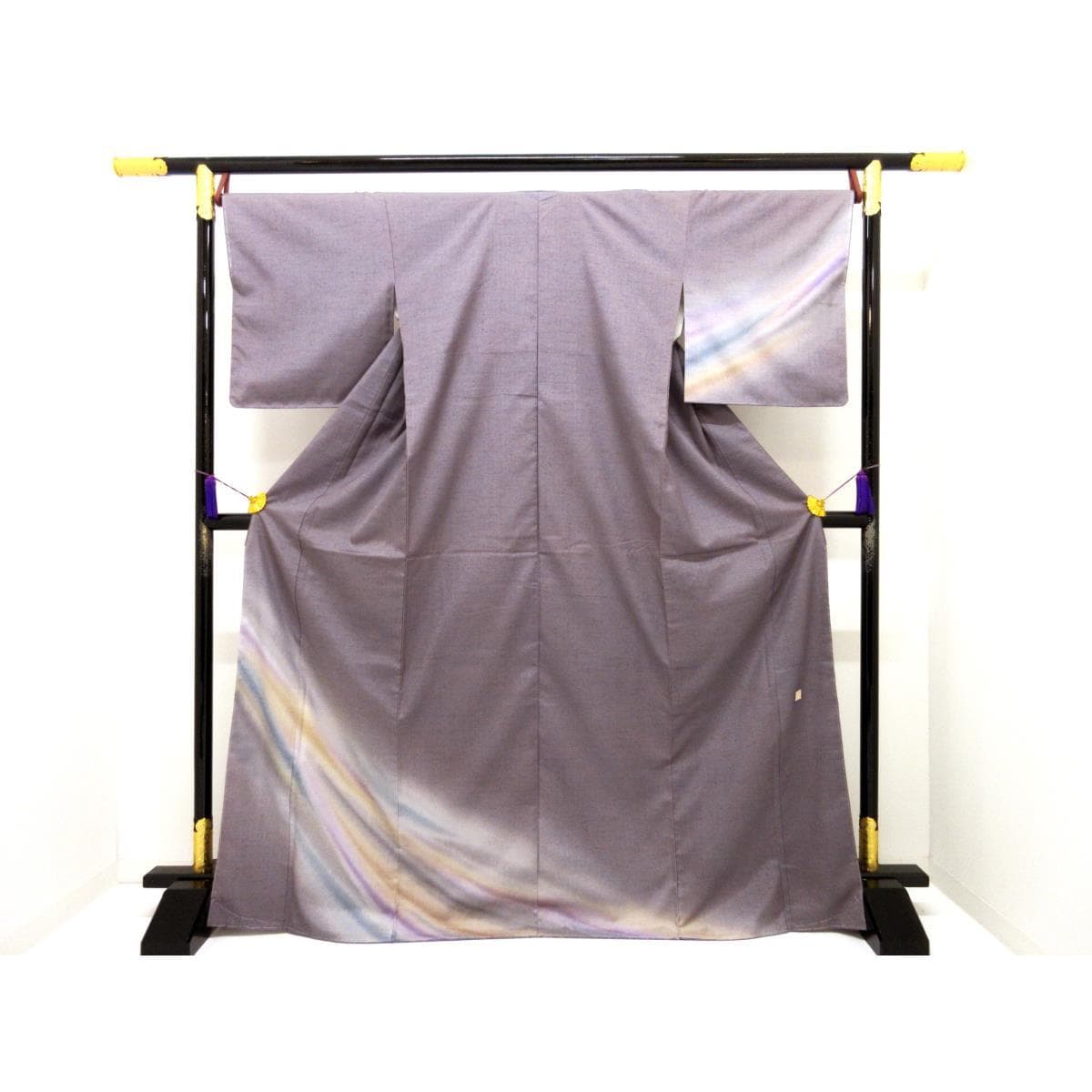 【未使用品】訪問着　五月みどり　染紬