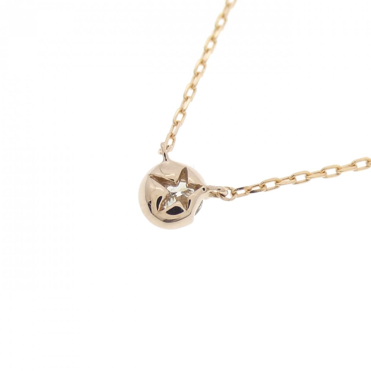 STAR JEWELRY Moon Setting Necklace 0.04CT